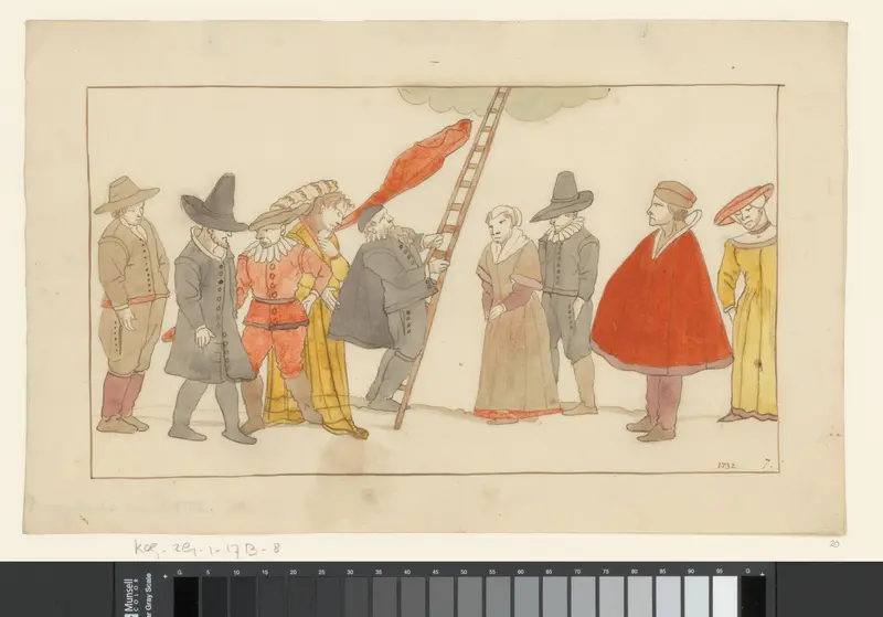 Man op een smalle schuine ladder naar de hemel Wall Art by anonymous - High-Resolution Digital Print
