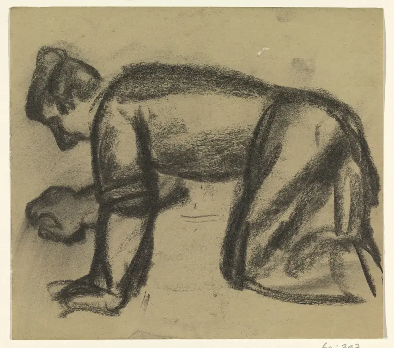 Man op handen en knieën Wall Art by Leo Gestel - High-Resolution Digital Print