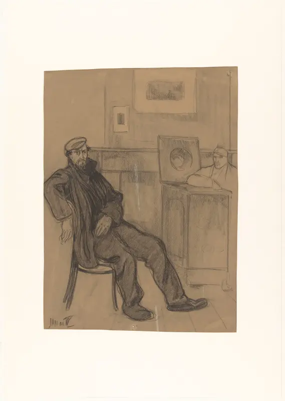 Man op stoel Wall Art by Unknown - High-Resolution Digital Print