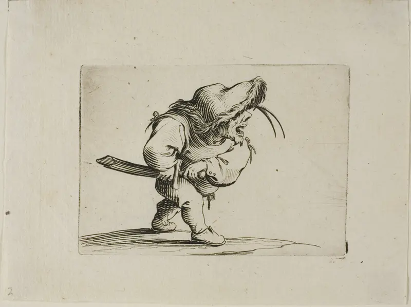 Man Preparing to Draw his Sword, from Varie Figure Gobbi