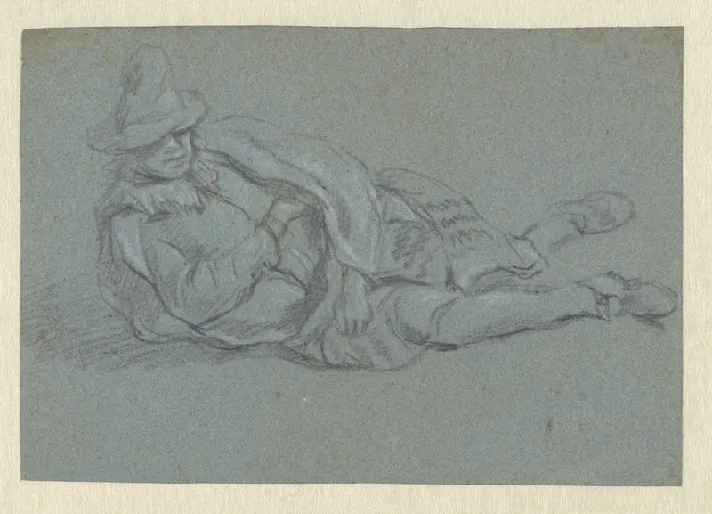 Man Resting on the Ground Wall Art by anonymous - High-Resolution Digital Print