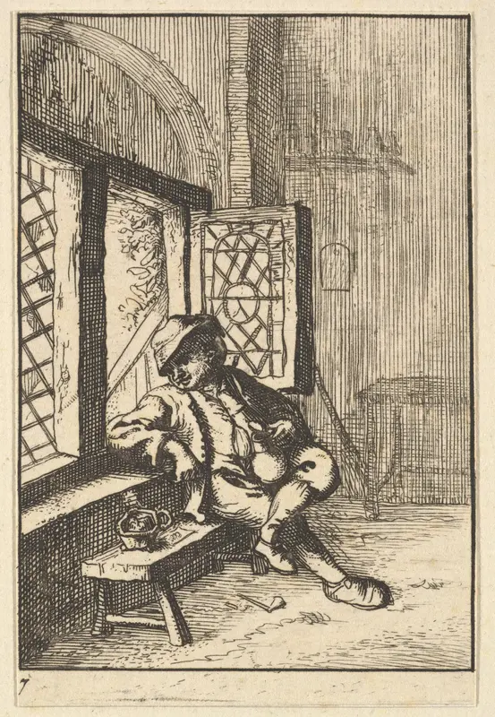 Man Sitting by a Window (copy) Wall Art by Adriaen van Ostade - High-Resolution Digital Print