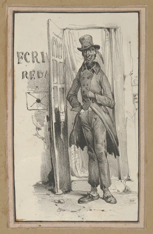 Man standing in a doorway Wall Art by Victor Adam - High-Resolution Digital Print