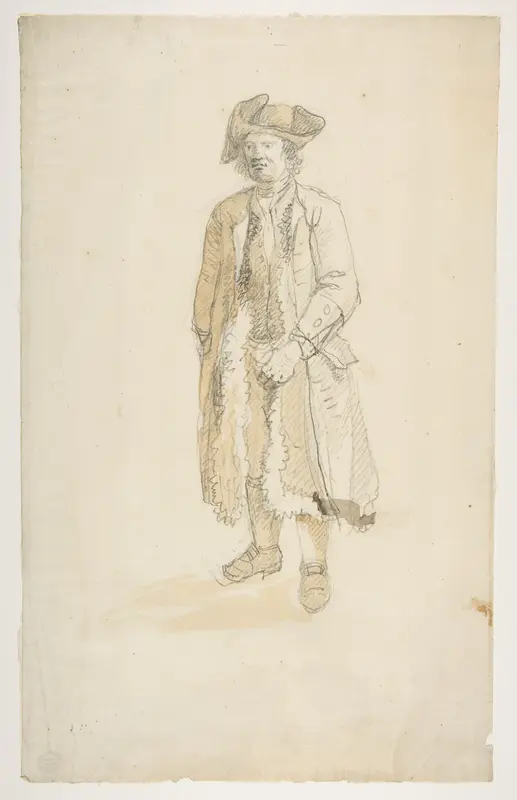 Man Standing in Three-Quarter View Facing Left Wall Art by Francesco Zuccarelli - High-Resolution Digital Print