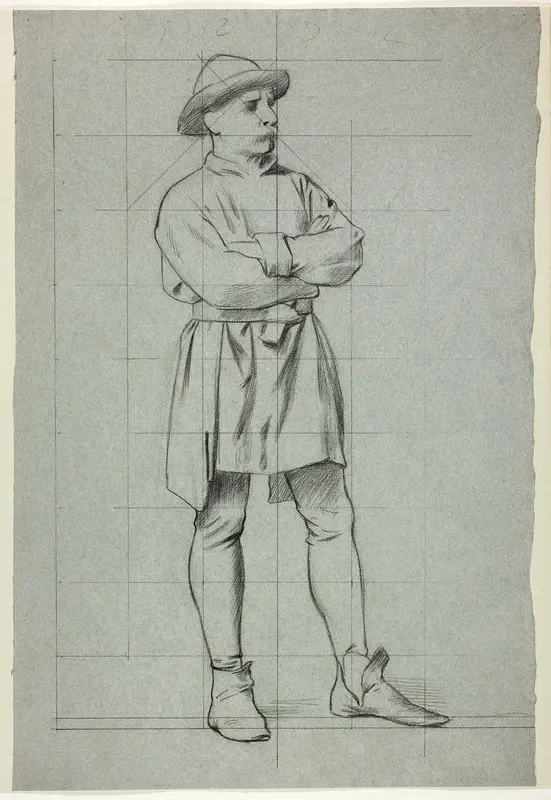 Man Standing with Folded Arms Wall Art by Henry Stacy Marks - High-Resolution Digital Print