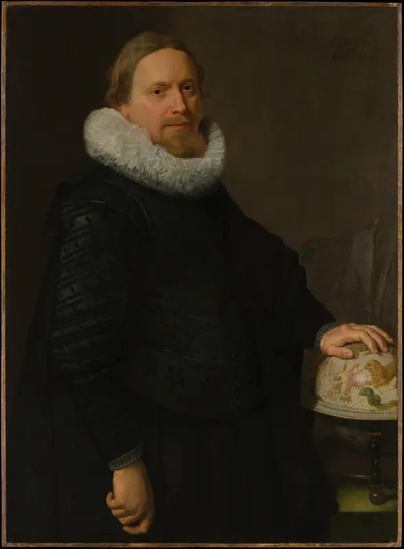 Man with a Celestial Globe Wall Art by Nicolaes Eliasz Pickenoy - High-Resolution Digital Print