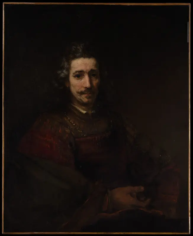 Man with a Magnifying Glass Wall Art by Rembrandt (Rembrandt van Rijn) - High-Resolution Digital Print