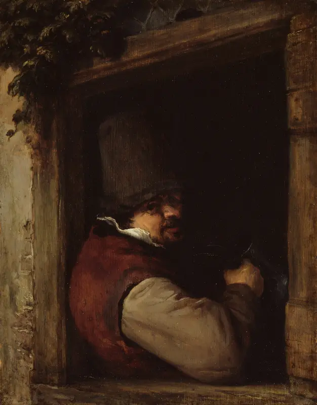 Man with a Tankard at a Window Wall Art by Adriaen van Ostade - High-Resolution Digital Print