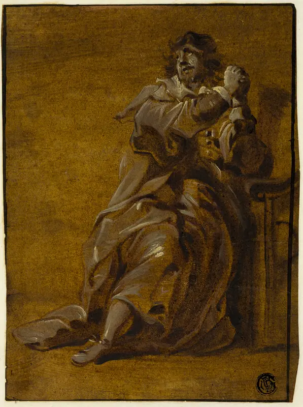 Man with Hands Clasped Wall Art by Style of Thomas Willeboirts - High-Resolution Digital Print