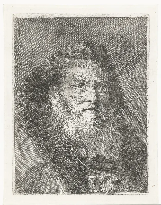 Man zonder hoofddeksel Wall Art by Giovanni Domenico Tiepolo - High-Resolution Digital Print