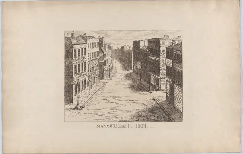 Manchester, in 1851 Wall Art by George Cruikshank - High-Resolution Digital Print