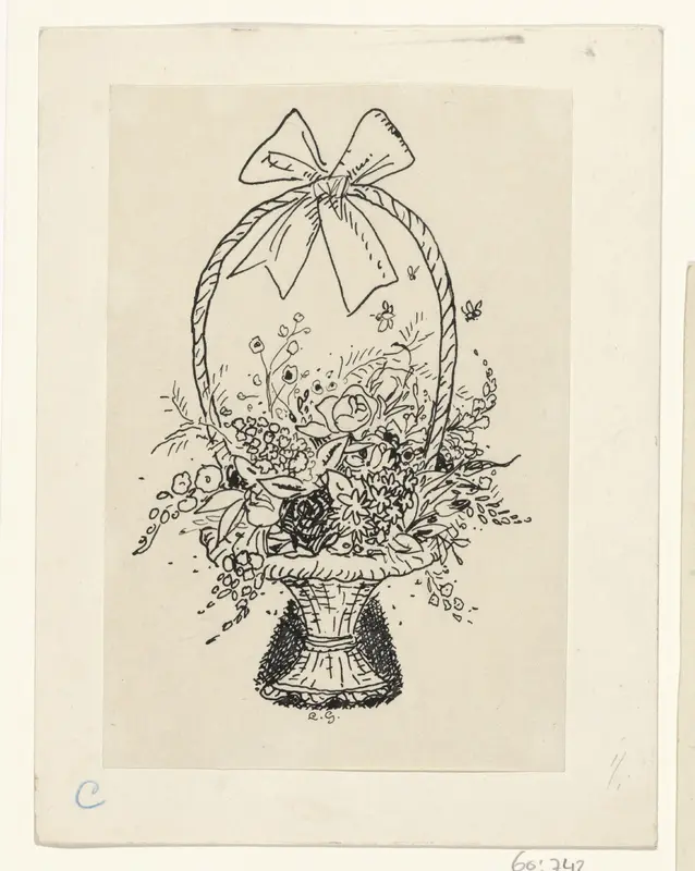 Mand met bloemen Wall Art by Unknown - High-Resolution Digital Print
