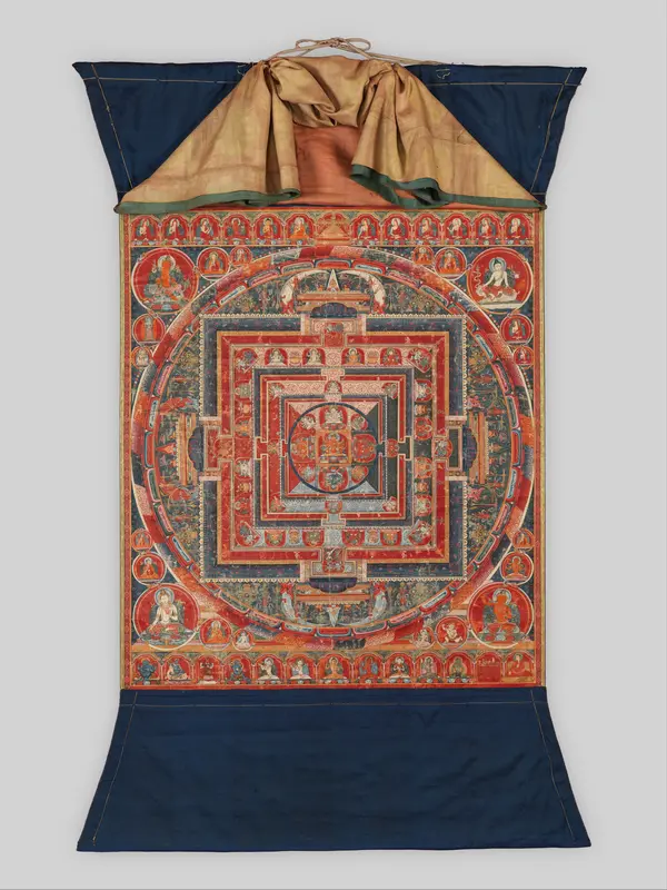 Mandala of Manjuvajra, Tantric Form of the Bodhisattva Manjushri Wall Art by Unknown - High-Resolution Digital Print