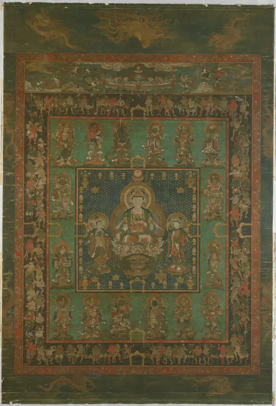 Mandala of the Bodhisattva Hannya (Prajnaparamita) Wall Art by Unknown - High-Resolution Digital Print