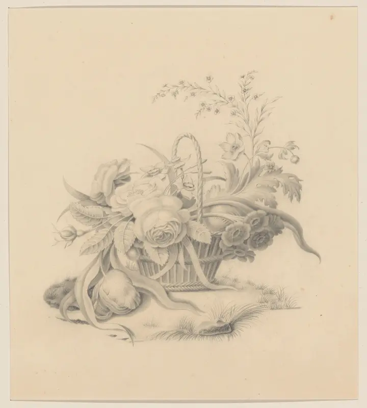 Mandje met bloemen Wall Art by Willem Verbeet - High-Resolution Digital Print