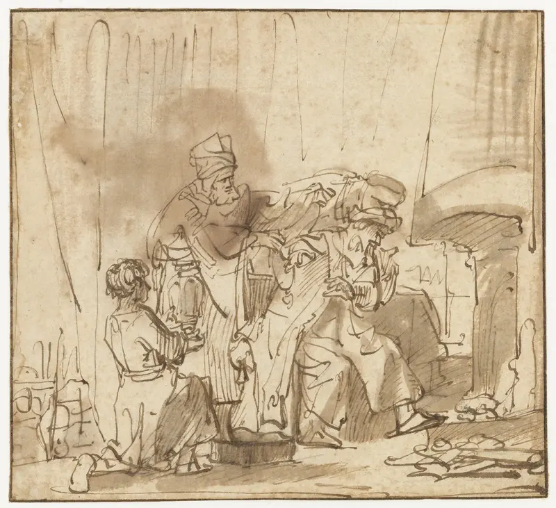 Manius Curius Dentatus Refusing the Gifts of the Samnites Wall Art by anonymous - High-Resolution Digital Print