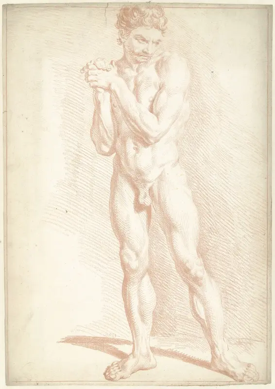 Mannelijk naakt, staand Wall Art by Louis Fabritius Dubourg - High-Resolution Digital Print