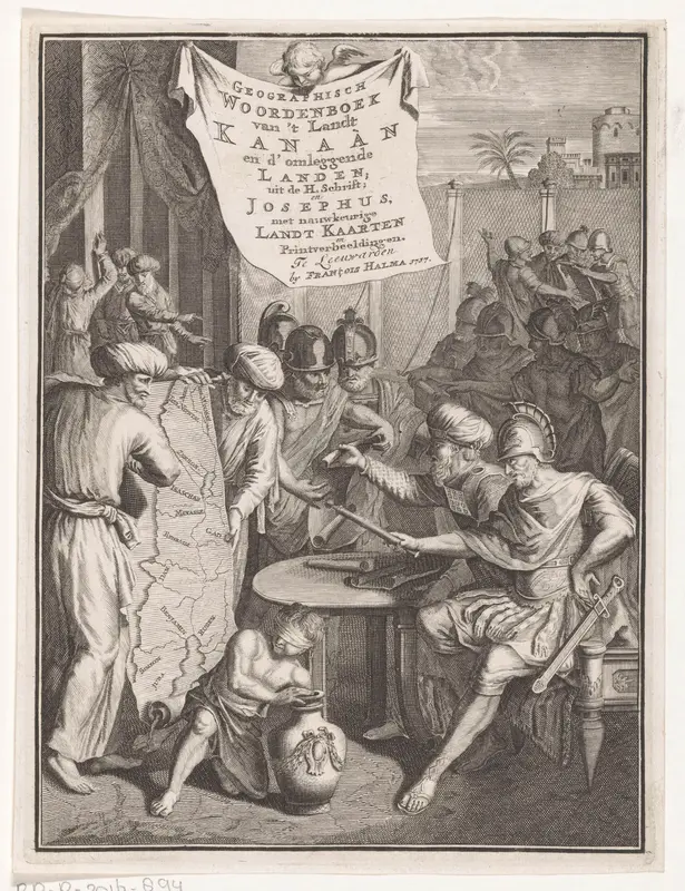 Mannen bekijken kaart van Kanaän Wall Art by anonymous - High-Resolution Digital Print