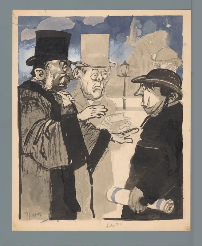 Mannen op straat Wall Art by Unknown - High-Resolution Digital Print