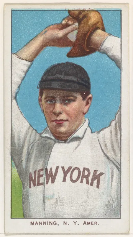 Manning, New York, American League, from the White Border series (T206) for the American Tobacco Company Wall Art by American Tobacco Company - High-Resolution Digital Print