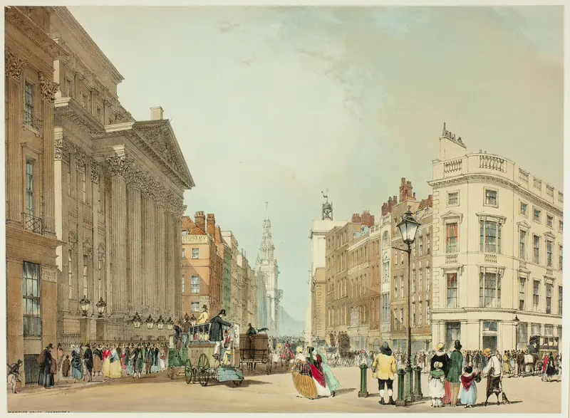 Mansion House, Cheapside, plate one from Original Views of London as It Is Wall Art by Thomas Shotter Boys - High-Resolution Digital Print