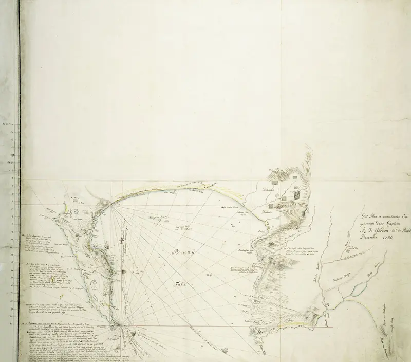Map of False Bay and the Cape Peninsula Wall Art by Robert Jacob Gordon - High-Resolution Digital Print