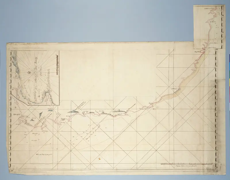 Map of the Coast from Saldanha Bay to Richard’s Bay, with a detailed map of Mossel Bay inserted Wall Art by Unknown - High-Resolution Digital Print
