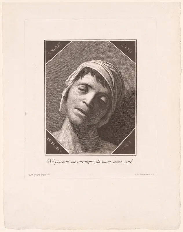 Marat, As He Was At The Moment Of His Death Wall Art by Jacques-Louis Copia - High-Resolution Digital Print