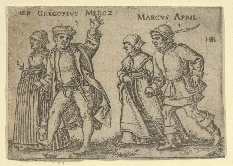 March and April (copy) Wall Art by Sebald Beham - High-Resolution Digital Print