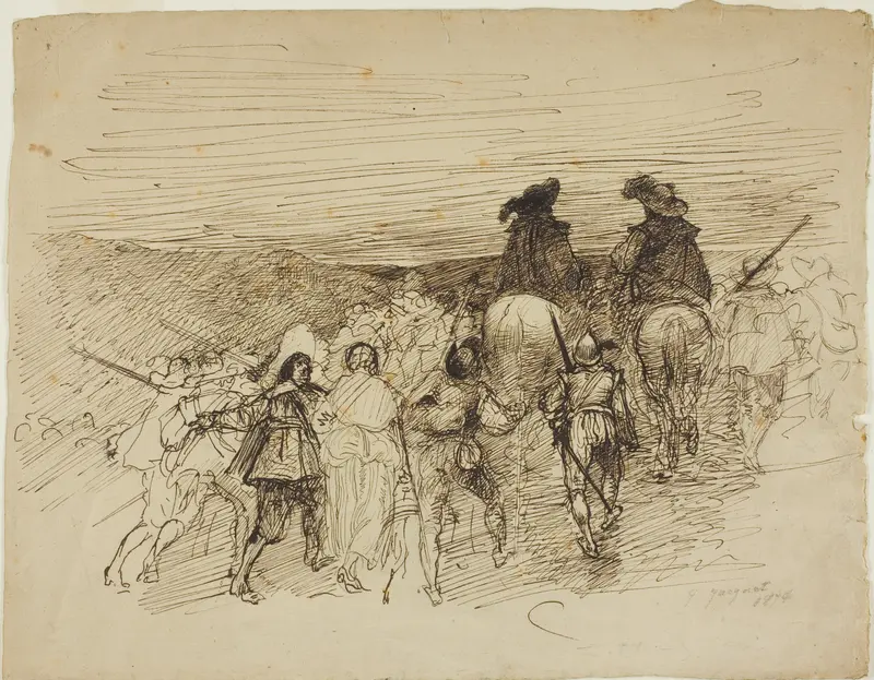 Marching Troops Wall Art by Jules Jacquet - High-Resolution Digital Print