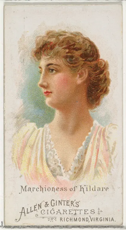 Marchioness of Kildare, from World's Beauties, Series 1 (N26) for Allen & Ginter Cigarettes Wall Art by Allen & Ginter - High-Resolution Digital Print
