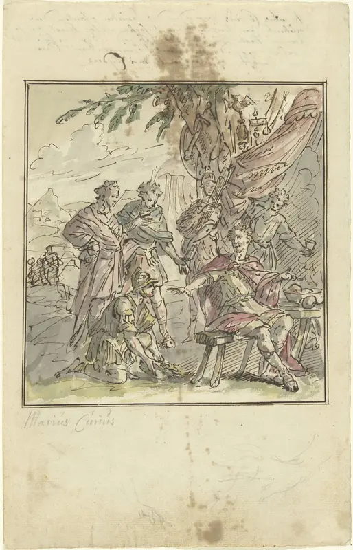 Marcus Curius Dentatus bezocht door de Samnieten Wall Art by Elias van Nijmegen - High-Resolution Digital Print
