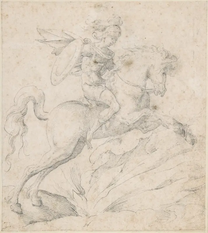 Marcus Curtius Wall Art by Jost Amman - High-Resolution Digital Print