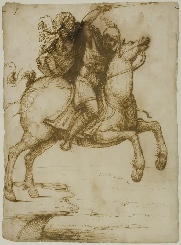 Marcus Curtius Leaping into the Abyss Wall Art by Pseudo-Pacchia - High-Resolution Digital Print