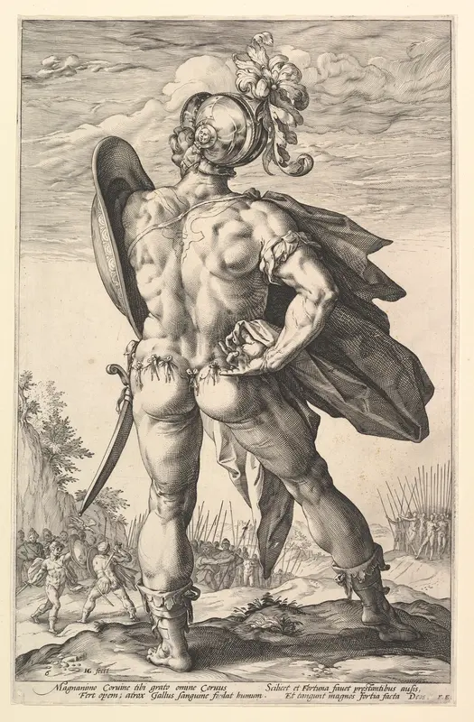 Marcus Valerius, from "The Roman Heroes" Wall Art by Hendrick Goltzius - High-Resolution Digital Print