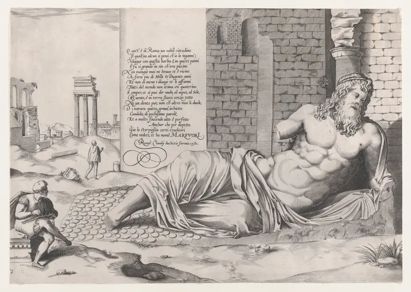 Marforius, from "Speculum Romanae Magnificentiae" Wall Art by Anonymous - High-Resolution Digital Print