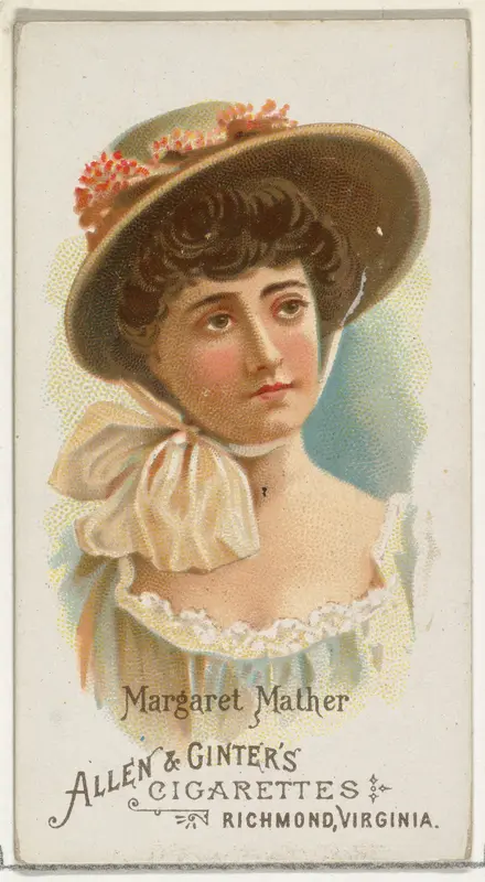 Margaret Mather, from World's Beauties, Series 1 (N26) for Allen & Ginter Cigarettes Wall Art by Allen & Ginter - High-Resolution Digital Print