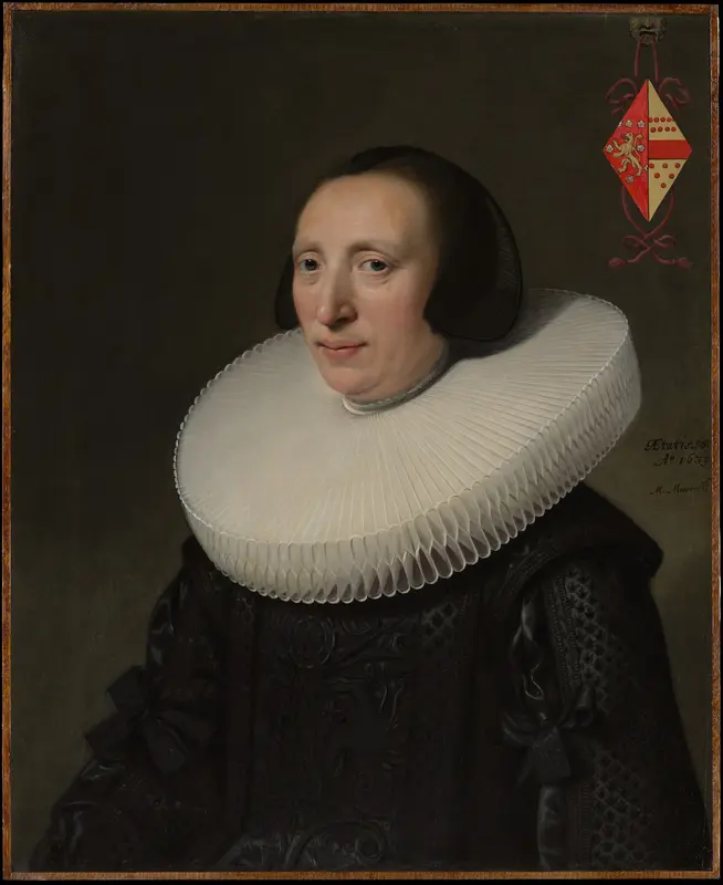 Margaretha van Clootwijk (born about 1580/81, died 1662) Wall Art by Michiel Jansz. van Mierevelt - High-Resolution Digital Print