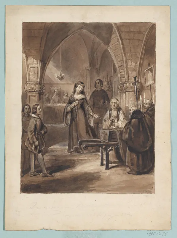 Margaretha van Kleef doet afstand van de boedel van haar overleden echtgenoot Albrecht van Beieren Wall Art by Johann Wilhelm Kaiser (I) - High-Resolution Digital Print