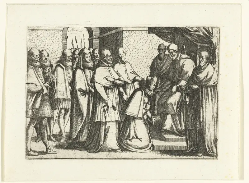 Margaretha van Oostenrijk op audiëntie bij de paus Wall Art by Jacques Callot - High-Resolution Digital Print