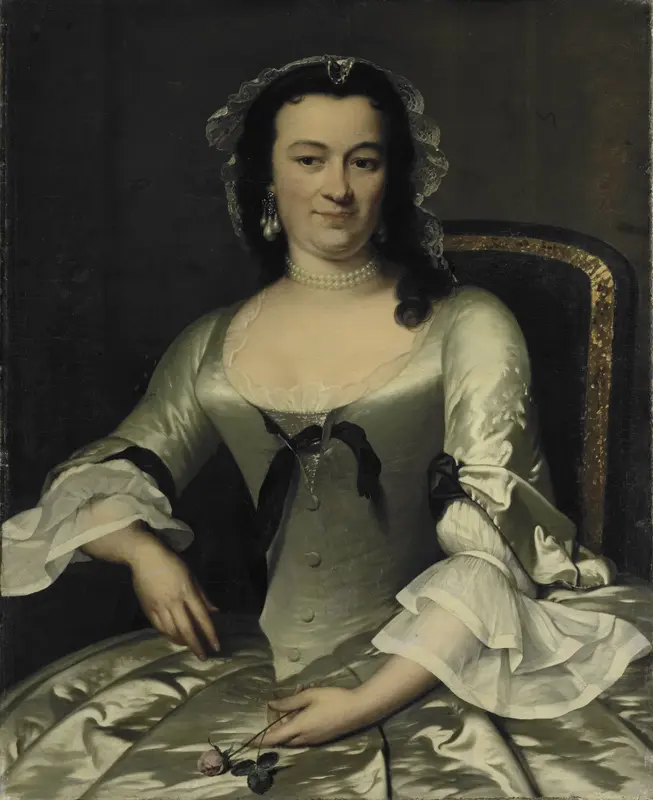Maria Henriëtte van de Pol (1707-87). Echtgenote van Willem Sautijn Wall Art by Frans van der Mijn - High-Resolution Digital Print