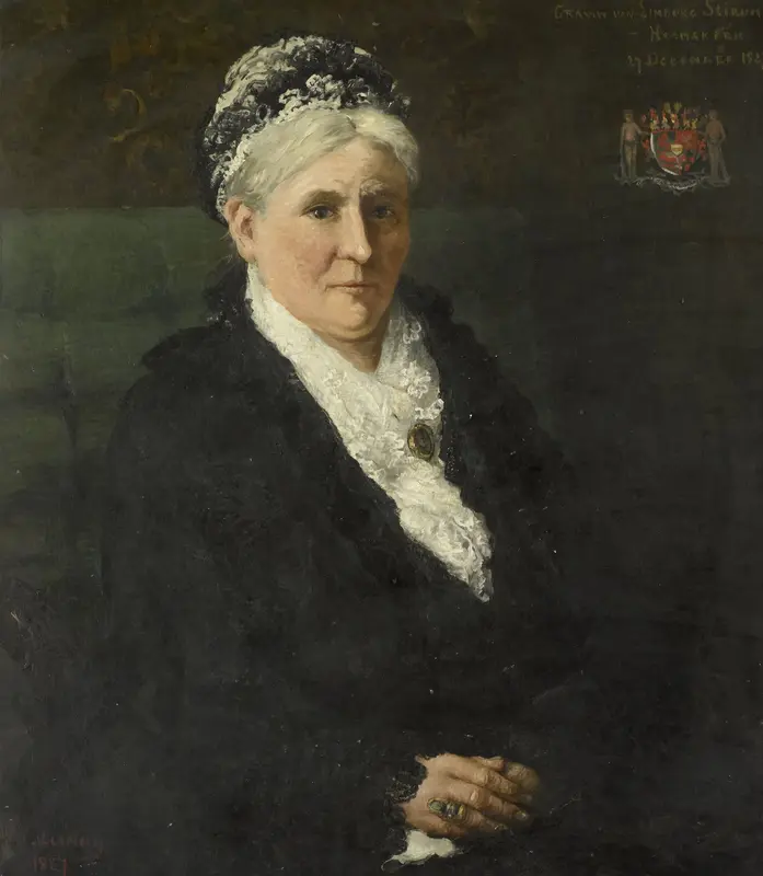 Maria Hermina Heemskerk (1827-1908). Echtgenote van Menno David Graaf van Limburg Stirum Wall Art by Hendrik Willem Mesdag - High-Resolution Digital Print