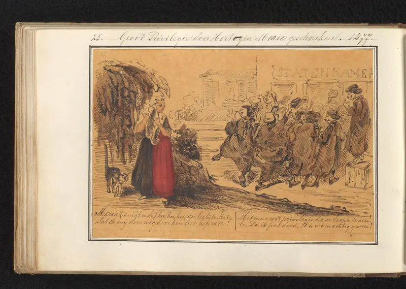 Maria, hertogin van Bourgondië, en een groep vrolijke leden van de Staten-Generaal naar aanleiding van het Groot Privilege, 1477 Wall Art by Pieter van Loon - High-Resolution Digital Print