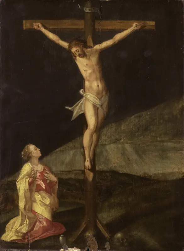 Maria Magdalena bij het kruis Wall Art by anonymous - High-Resolution Digital Print