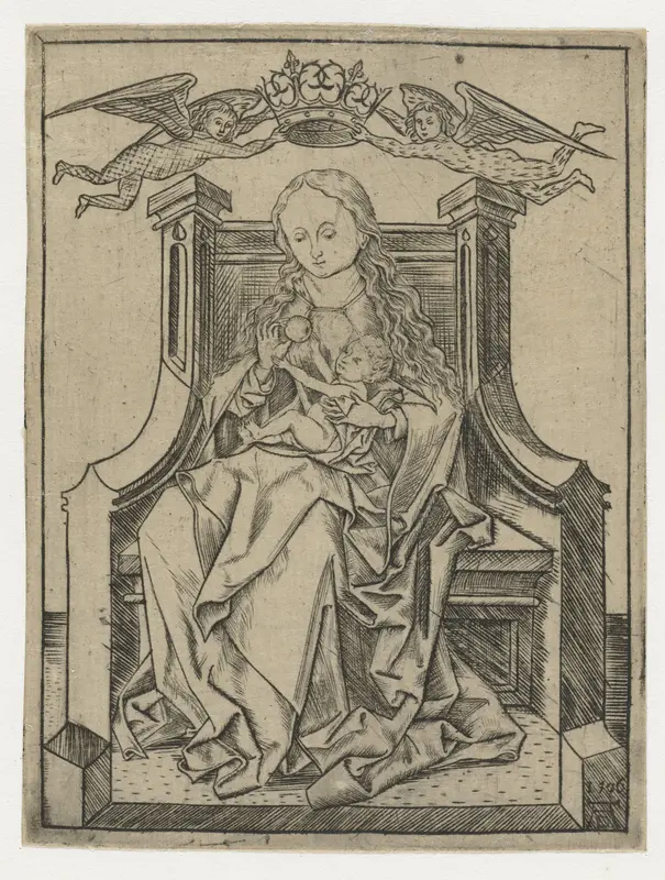 Maria met Christus en een appel Wall Art by Unknown - High-Resolution Digital Print