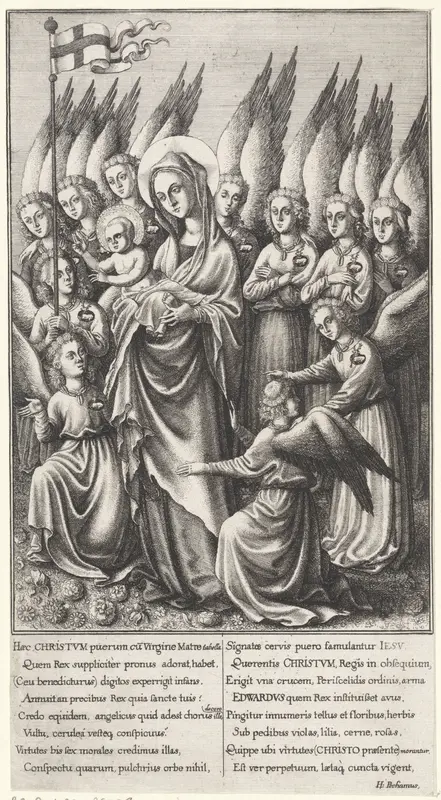 Maria met Christuskind door engelen omgeven Wall Art by Karel I (koning van Engeland) - High-Resolution Digital Print