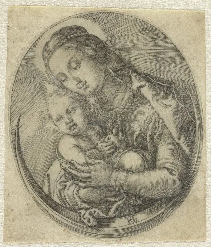 Maria met Christuskind op een halve maan Wall Art by Hendrick Goltzius - High-Resolution Digital Print