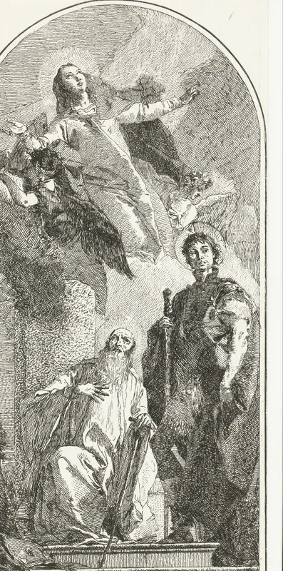 Maria met de heiligen Antonius en Joris Wall Art by Unknown - High-Resolution Digital Print