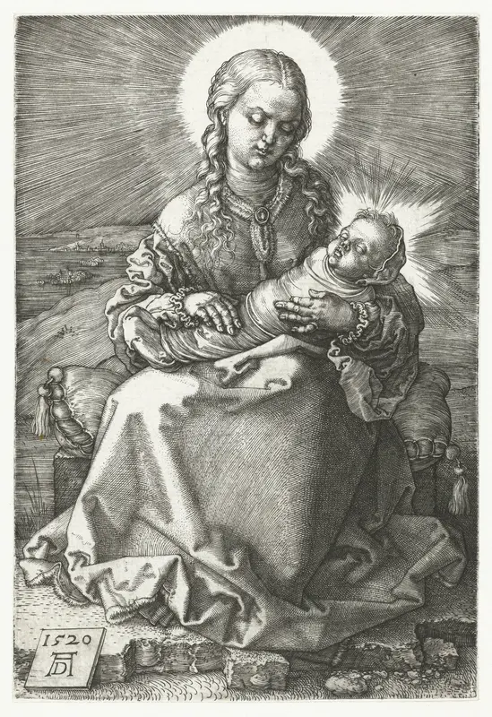 Maria met ingebakerd kind Wall Art by Unknown - High-Resolution Digital Print