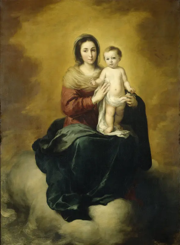 Maria met kind Wall Art by Bartolomé Esteban Murillo - High-Resolution Digital Print
